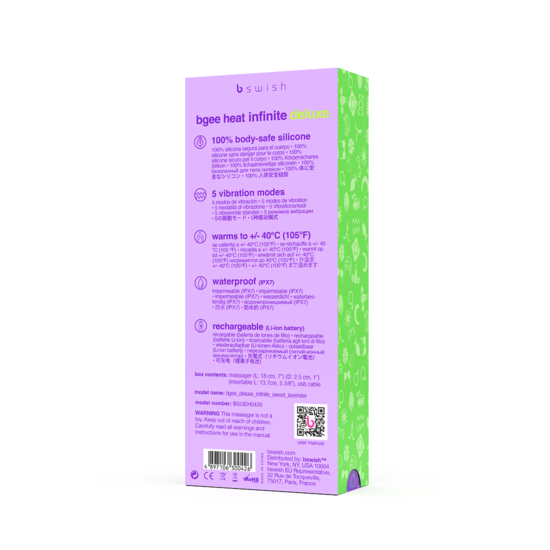 B Swish Bgee Infinite Deluxe Lavender Vibrator