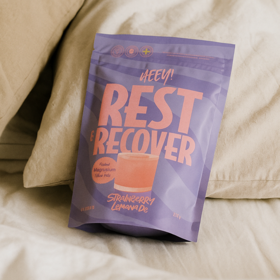 Heey! Rest & Recover Magnesium, Strawberry Lemonade 210 g