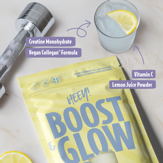 Heey! Boost & Glow Creatine + Coll-egan Lemon 300 g
