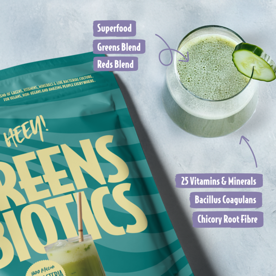 Heey! Greens & Biotics Superfood + Probiotika Tropical 300 g
