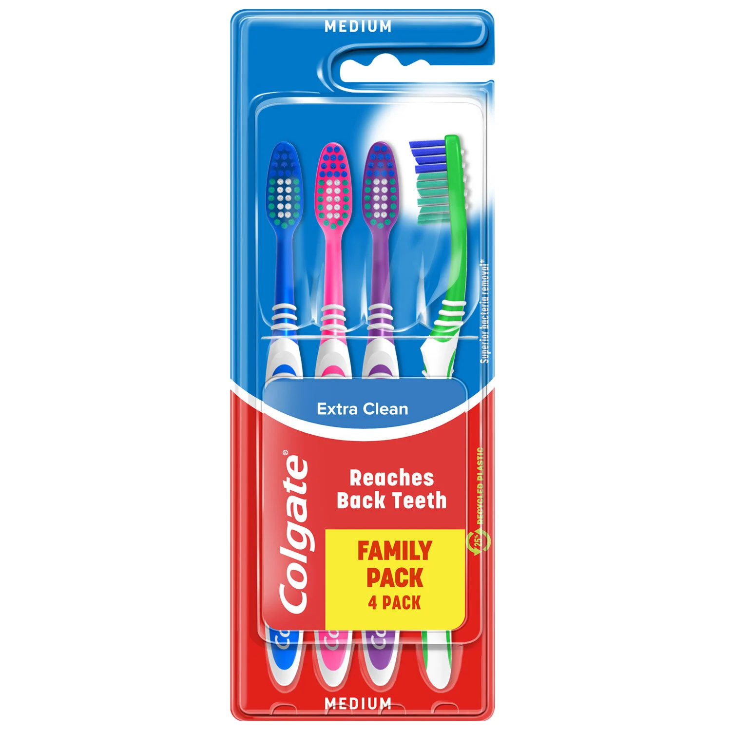 Colgate Tandborstar ExtraClean Medium 4 st