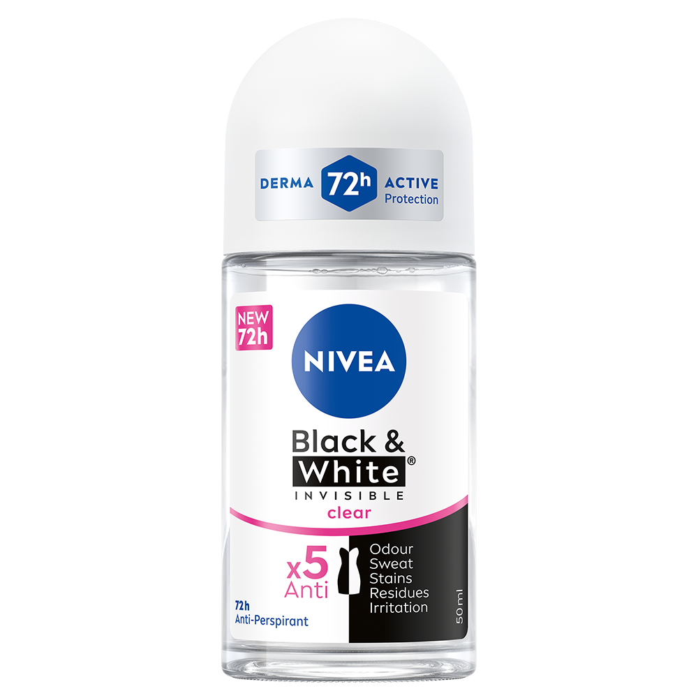 NIVEA Antiperspirant Deo Black & White Original Roll On 50 ml