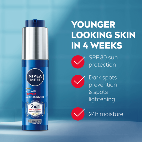 Nivea Men Luminous Anti-Age Power 2in1 Moisturiser SPF30 50 ml