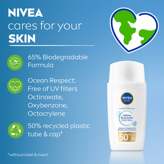 NIVEA SUN Solkräm ansikte UV Face Specialist Blemish Control SPF50+ 40 ml