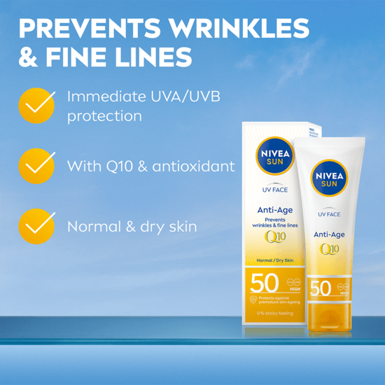 NIVEA SUN UV Face Anti Age Q10 Cream SPF50 50ml