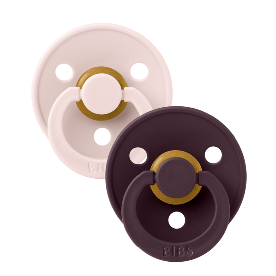 BIBS Colour Latex Size 1 Petal/Plum 2-pack