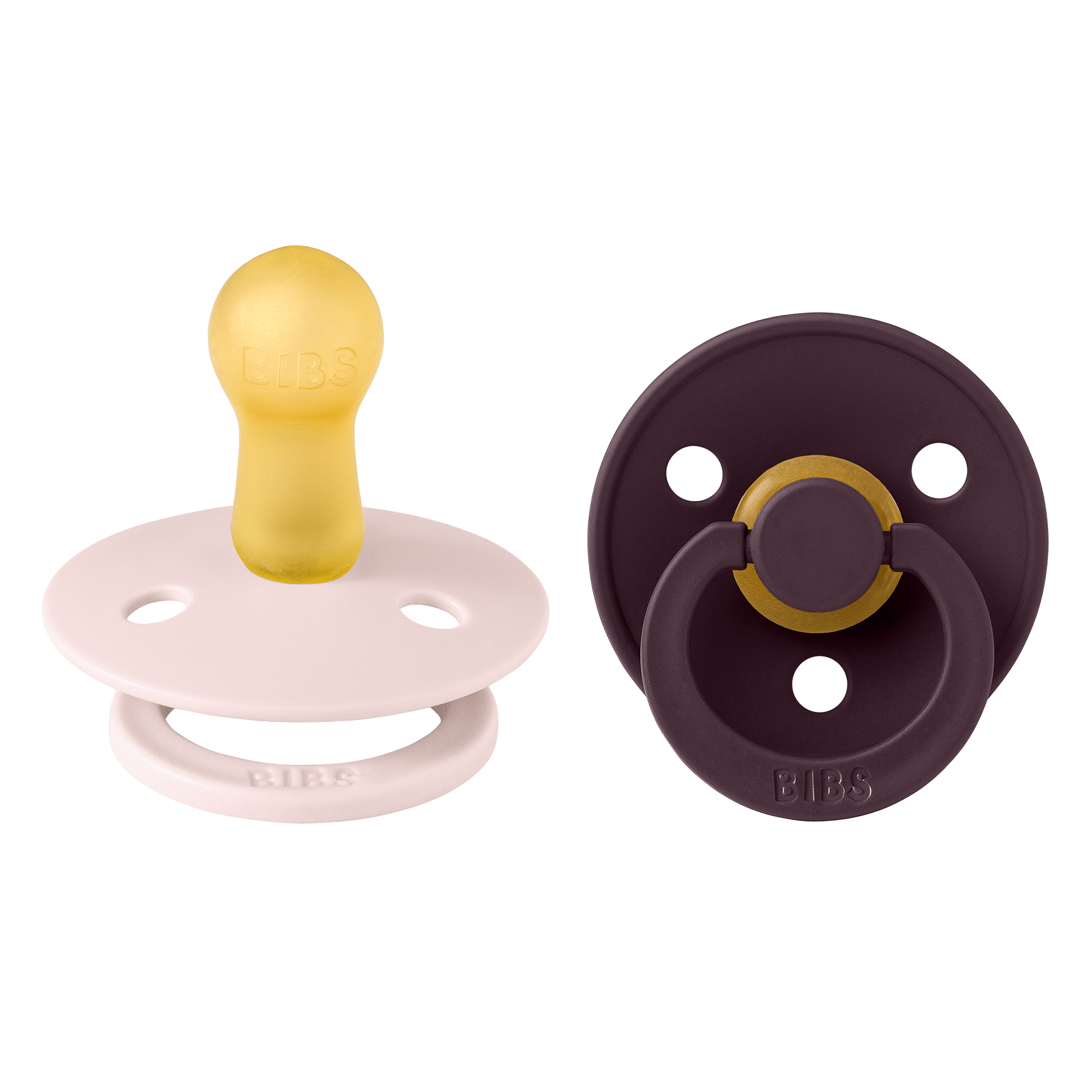 BIBS Colour Latex Size 2 Petal/Plum 2-pack
