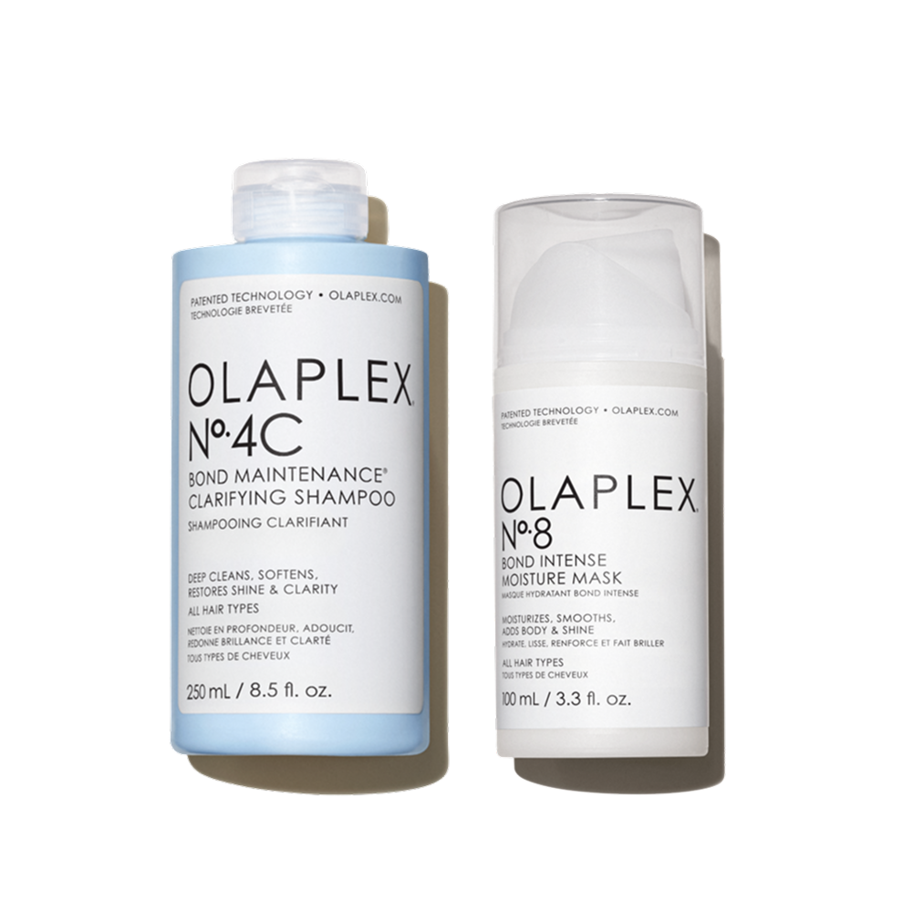 Olaplex No.4C Bond Maintenance Clarifying Shampoo 250 ml & No.8 Bond Intense Moisture Mask 100 ml