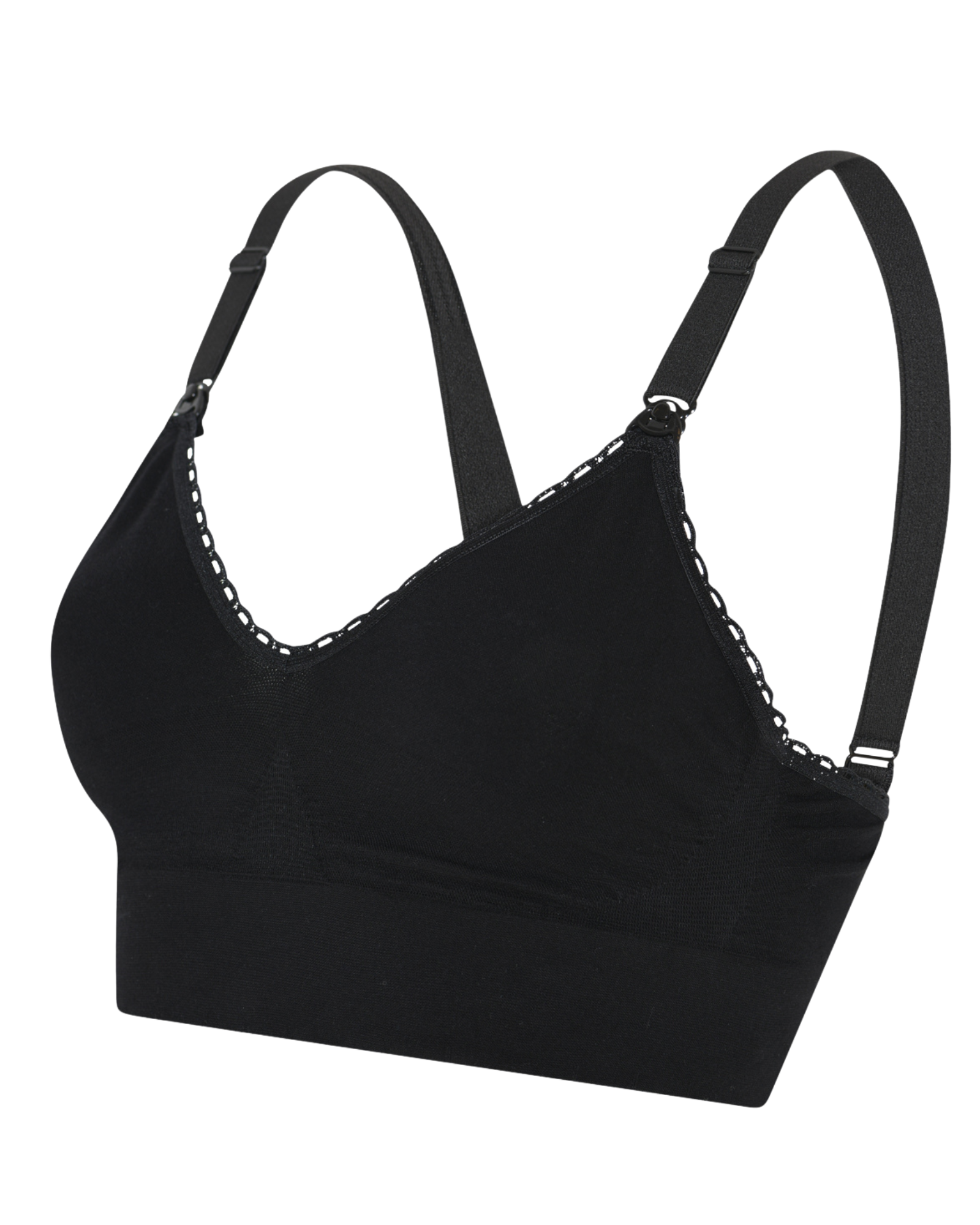 momkind Amningsbh utan bygel Svart M/L