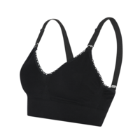 momkind Amningsbh utan bygel Svart M/L