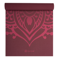 Gaiam Printed Yoga Mat Cherry Raspberry Sundial Layers 5 mm