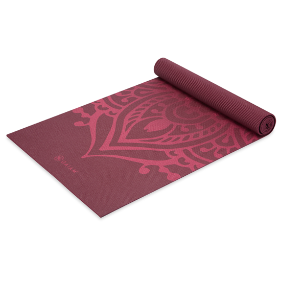 Gaiam Printed Yoga Mat Cherry Raspberry Sundial Layers 5 mm