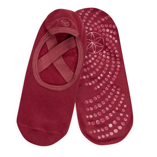 Gaiam Yoga Grippy Barre Socks Cherry Raspberry