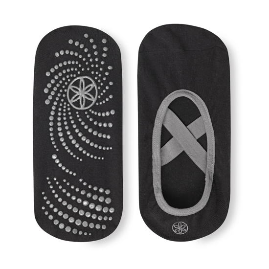 Gaiam Grippy Yoga Barre Socks Black/Grey One Size