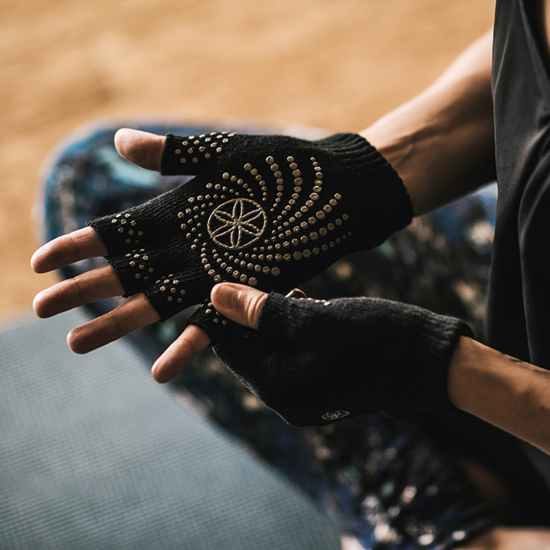 Gaiam Grippy Yoga Gloves Grey One Size