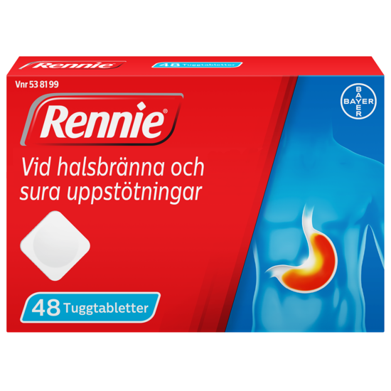 Rennie, tuggtablett 680 mg/80 mg 48 st