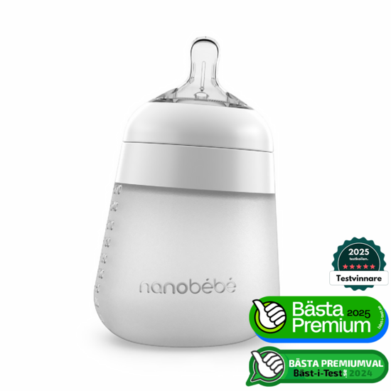 Nanobébé Flexy Silikonflaska Anti-kolik Vit 270 ml