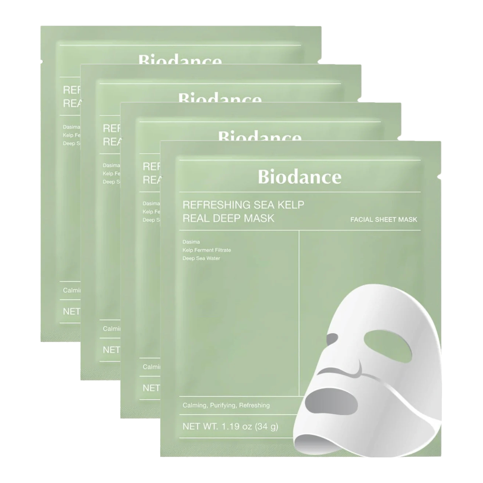 Biodance Refreshing Sea Kelp Real Deep Mask 4 st