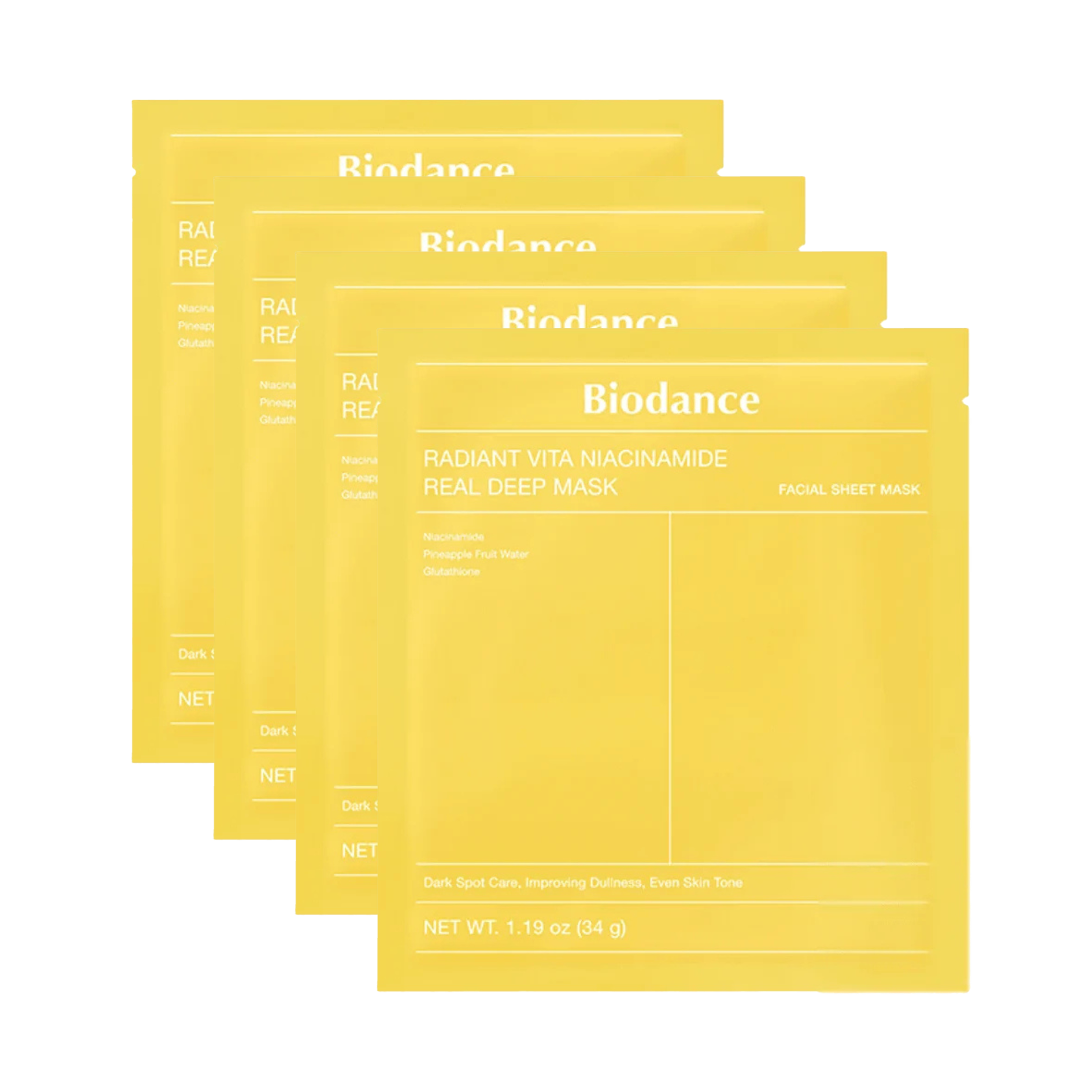 Biodance Radiant Vita Niacinamide Real Deep Mask 4 st