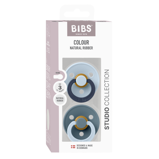 BIBS Studio Colour Fusion Latex Size 3 Baby Blue Petrol Mix 2-pack