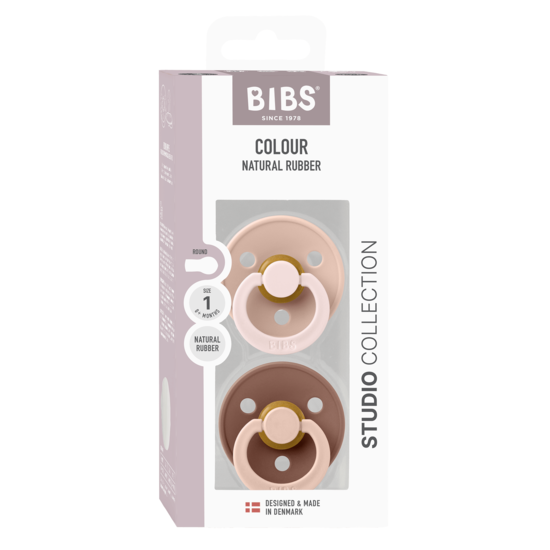 BIBS Studio Colour Fusion Latex Size 1 Blush Woodchuck Mix 2-pack