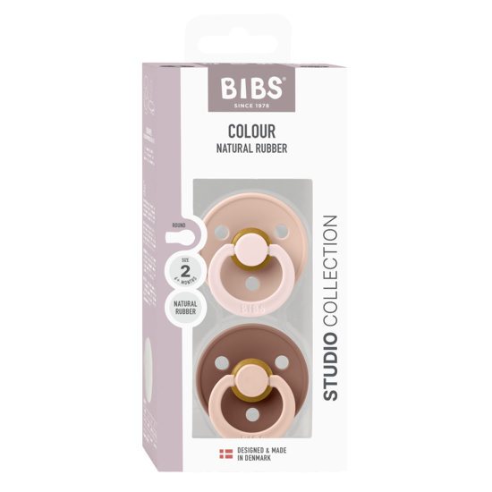 BIBS Studio Colour Fusion Latex Size 2 Blush Woodchuck Mix 2-pack