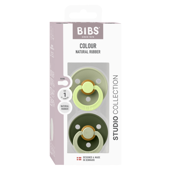 BIBS Studio Colour Fusion Latex Size 1 Sage Hunter Green Mix 2-pack