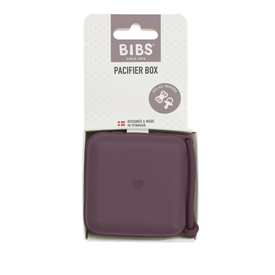 BIBS Pacifier Box Plum