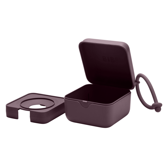 BIBS Pacifier Box Plum