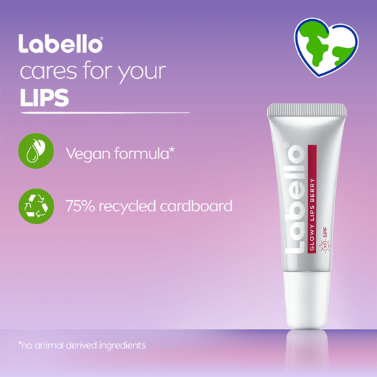 Labello Läppbalsam Glowy Lips Berry Tinted SPF30 10 ml