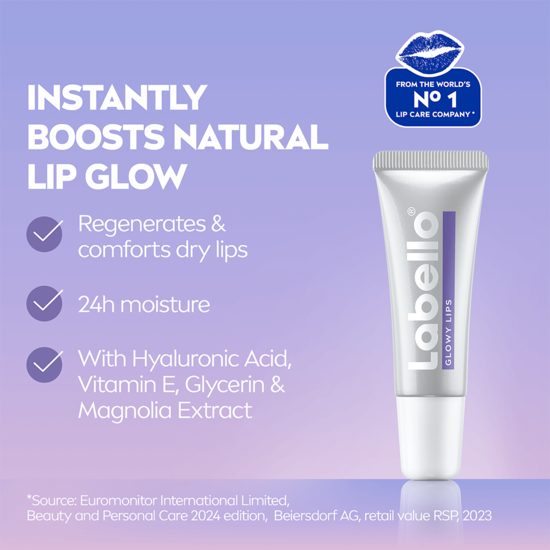 Labello Läppbalsam Glowy Lips Clear 10 ml
