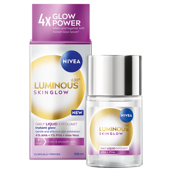 NIVEA Exfoliator Luminous630 Skin Glow Daily Liquid 100 ml 