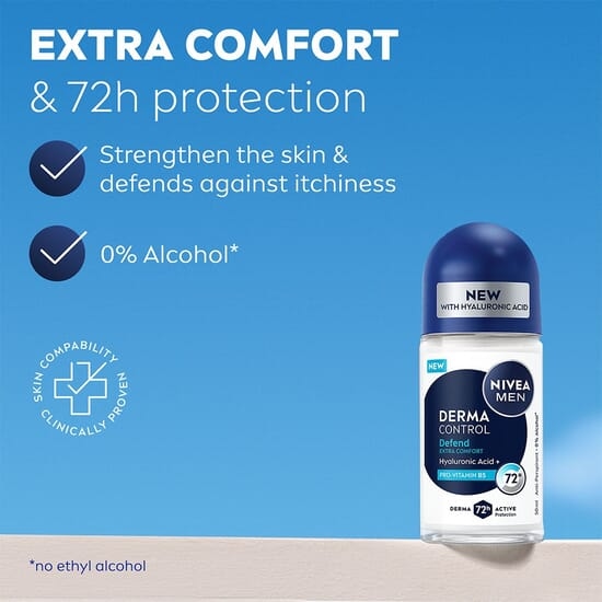 NIVEA MEN Antiperspirant Deo Derma Control Defend Roll On 50 ml  