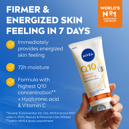 NIVEA Body Serum Lotion Q10 Firming Energizing 200 ml 