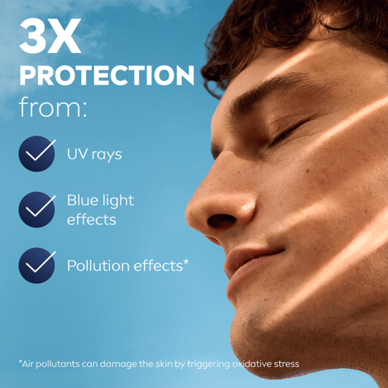 NIVEA MEN Ansiktskräm Sensitive Daily Protect Moisturiser SPF30 50 ml  