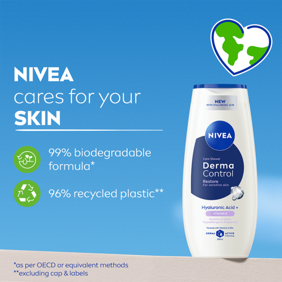 NIVEA Duschtvål Derma Control Restore Sensitive Shower 250 ml 