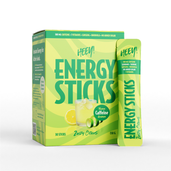 Heey! Energy Sticks Koffein + Guarana, Zesty Citrus 30 dospåsar