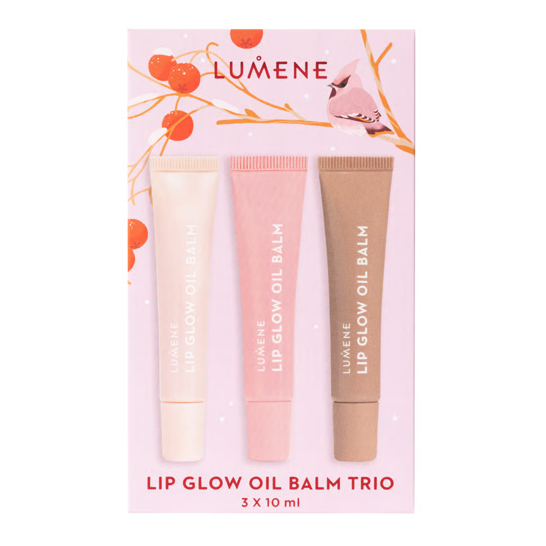 Lumene Lip Glow Oil Balm Trio 2025