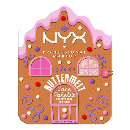 NYX Professional Makeup Buttermelt Face Palette Blush/Highlighter Light/Medium