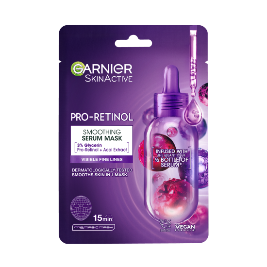 Garnier SkinActive Pro-Retinol Smoothing Serum Sheet Mask 28 g