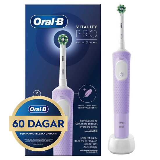 Oral-B Vitality Pro Lila Eltandborste Designed by Braun