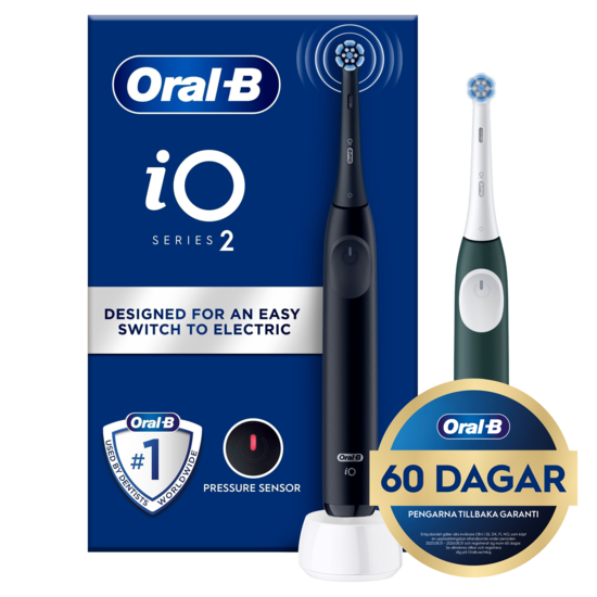 Oral-B iO 2 Duo-pack Eltandborstar Night Black och Forest Green
