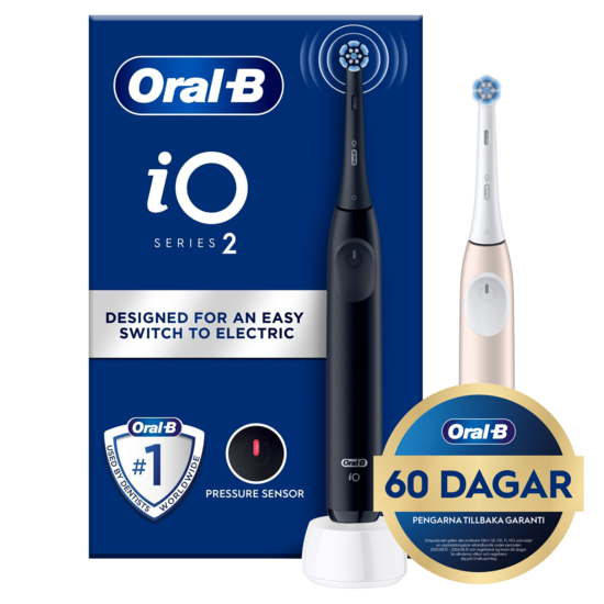 Oral-B iO 2 Duo-pack Eltandborstar Night Black & Calm Pink