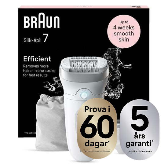 Braun Silk-épil 7 7-041 Epilator Vit/Silver