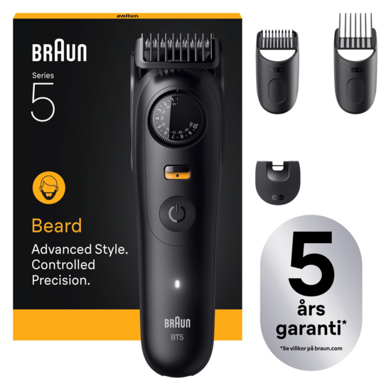 Braun Skäggtrimmer Series 5 +4 Stylingverktyg BT5520 Svart