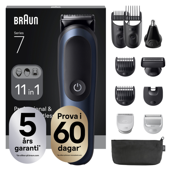 Braun All-in-One Series 7 11-in-1 Grooming Kit AIO7540 Blå