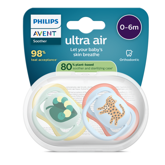 Philips Avent Ultra Air Napp Ljusgrön & Ljusblå 0-6 mån 2-pack