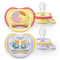 Philips Avent Ultra Air Napp Ljuslila & Ljusgul 0-6 mån 2-pack