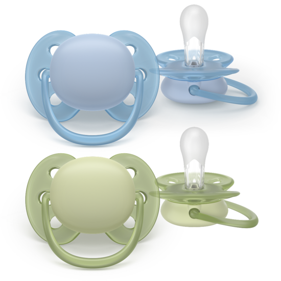 Philips Avent Ultra Soft Napp Grön & Blå 0-6 mån 2-pack