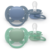 Philips Avent Ultra Soft Napp Grå & Grön 6-18 mån 2-pack